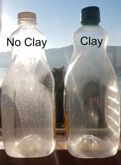 Test bottles with Clay for glazing